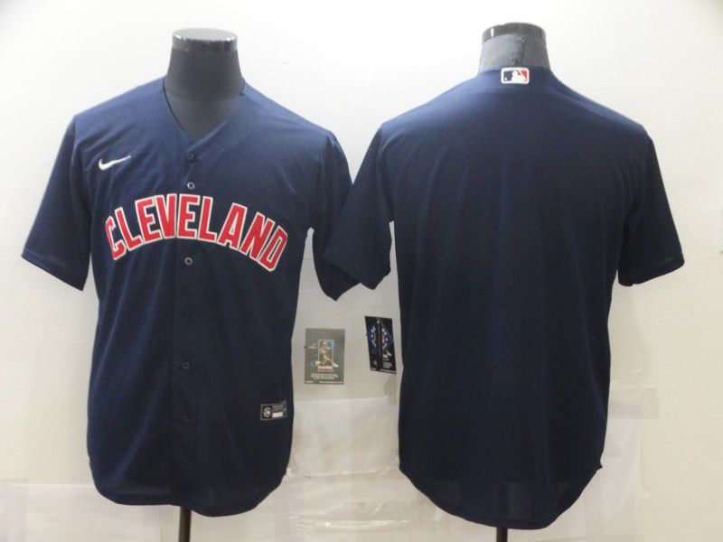Cheap Men Cleveland Indians Blank Blue Game Nike MLB Jerseys